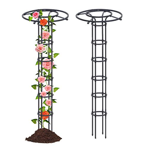 1Pack Garden Trellis for Climbing Plants and Flowers, 7Ft Tall Metal