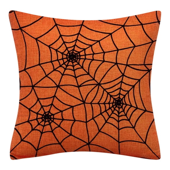 1Pack Halloween Throw Pillow Covers for Halloween Decor Linen Sofa Throw Cushion Cover for Halloween Party Home Decoration, 18"x18"
