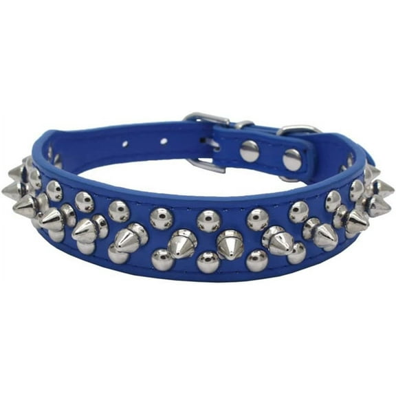 1Pack Hot Pink Cat Collar Spiked, Mushrooms Rivet Spike Dog Collar Anti-Bite Studded Protective Pet Neck Faux Leather Female Puppy Collars for XXS, XS, Small, Medium, Large, Dogs Kitten Goat