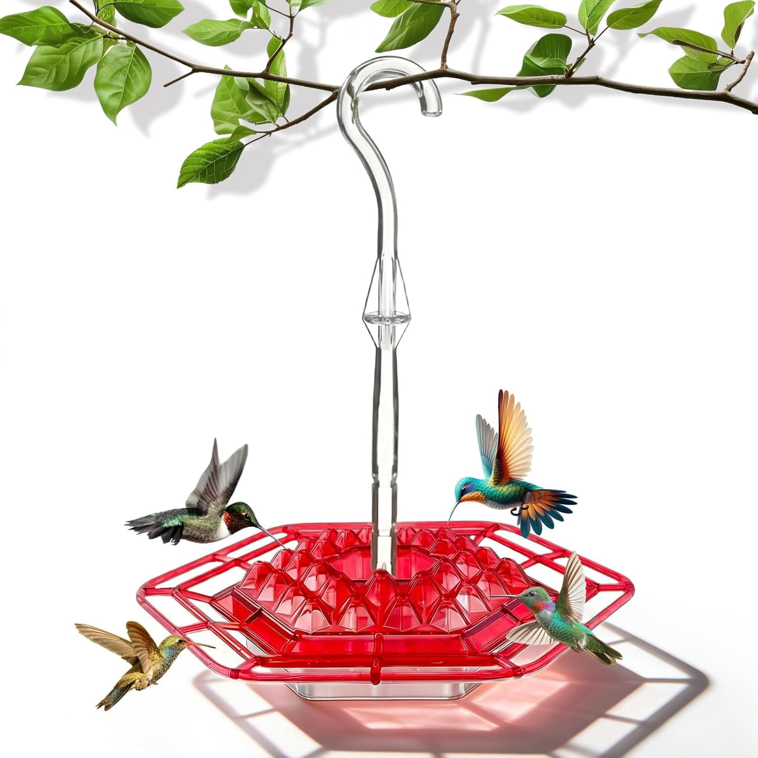 1Pack Hummingbird Feeder for Outdoors Hanging,16 OZ Humming Birds Feeders with 30 Bee Proof Leak Proof Feeding Ports,Bird Feeder for Outside,Gifts for Women Mom,Hanging Garden Yard Décor