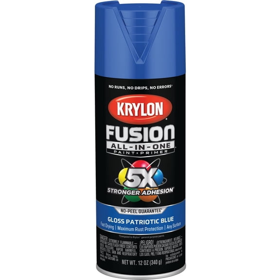 1Pack Krylon Fusion All-In-One Gloss Spray Paint & Primer, Patriotic Blue