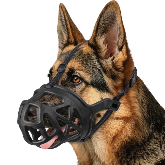 1Pack Large Dog Muzzle for Biting & Scavenging, Adjustable Mouth Guard for Grooming, Training & Walks