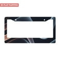 thumbnail image 1 of 1Pack License Plate Frames with Black & Brown Gradient Fluid Pattern Design Includes Screws & Caps Full Accessories Included Size 6. 3x12. 2inch(16x31cm), 1 of 8