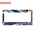 thumbnail image 1 of 1Pack License Plate Frames with Abstract Geometric Stripes Pattern Includes Screws & Caps Full Accessories Included Size 6.3x12.2inch(16x31cm), 1 of 8