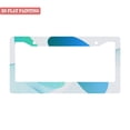 thumbnail image 1 of 1Pack License Plate Frames with Abstract Wave Line Art Pattern Includes Screws & Caps Full Accessories Included Size 6.3x12.2inch(16x31cm), 1 of 8