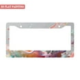 thumbnail image 1 of 1Pack License Plate Frames with Pastel Color Fluid Art Pattern Includes Screws & Caps Full Accessories Included Size 6.3x12.2inch(16x31cm), 1 of 8