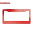 thumbnail image 1 of 1Pack License Plate Frames with Red Gradient Solid Color Pattern Design Includes Screws & Caps Full Accessories Included Size 6. 3x12. 2inch(16x31cm), 1 of 8