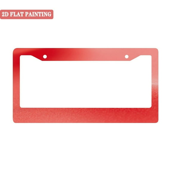 1Pack License Plate Frames with Red Gradient Solid Color Pattern Design Includes Screws & Caps Full Accessories Included Size 6. 3x12. 2inch(16x31cm)