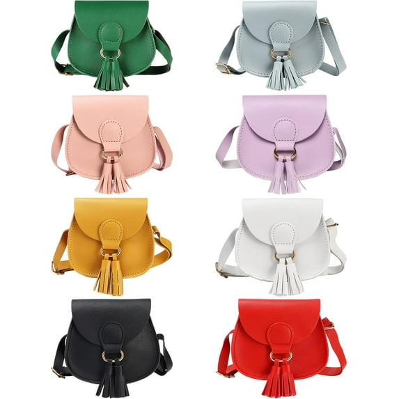 1Pack Little Girls Purses ,Toddler Crossbody Purse Princess Purses Handbags Cute Girl Wallets Mini Shoulder Crossbody Bags for Kids, Tassel Style(Pink)