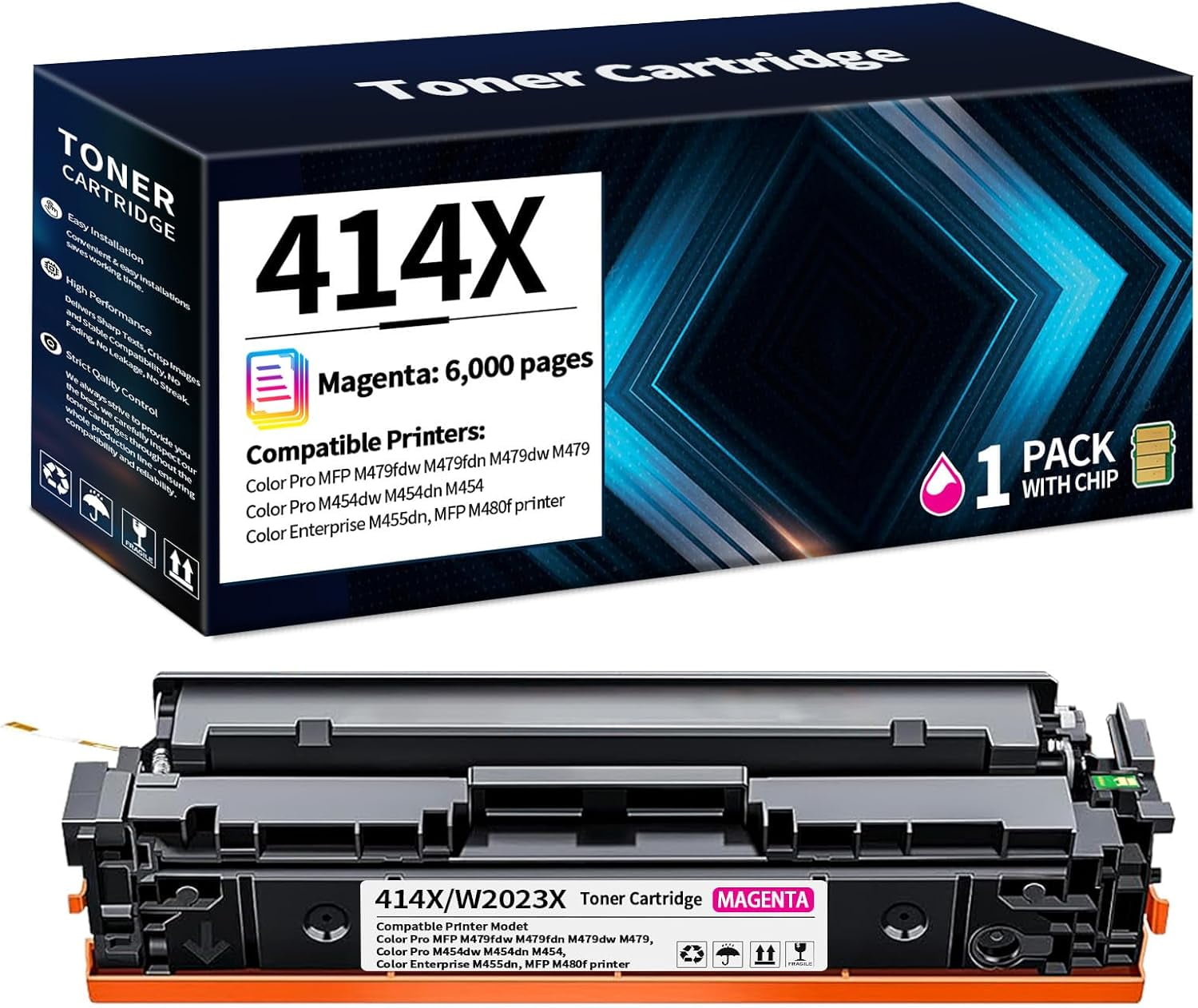 W2023X (414X) - Cartouche laser HP originale magenta (6 000 pages) main image 1