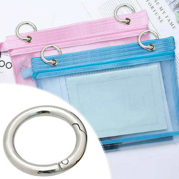 1Pack Metal Spring O Rings Clip Keychain, Round Carabiner Clips Keyrings Snap Hook Buckle, Purse Shoulder Bag Chain Rings Clip Replacement Paracord Keychain Lanyard Leather DIY Crafts