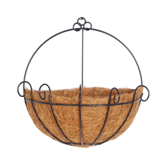 1Pack Metal Wall Hanging Planter Basket Half Round Flower Pots Hangers for Indoor Outdoor Garden