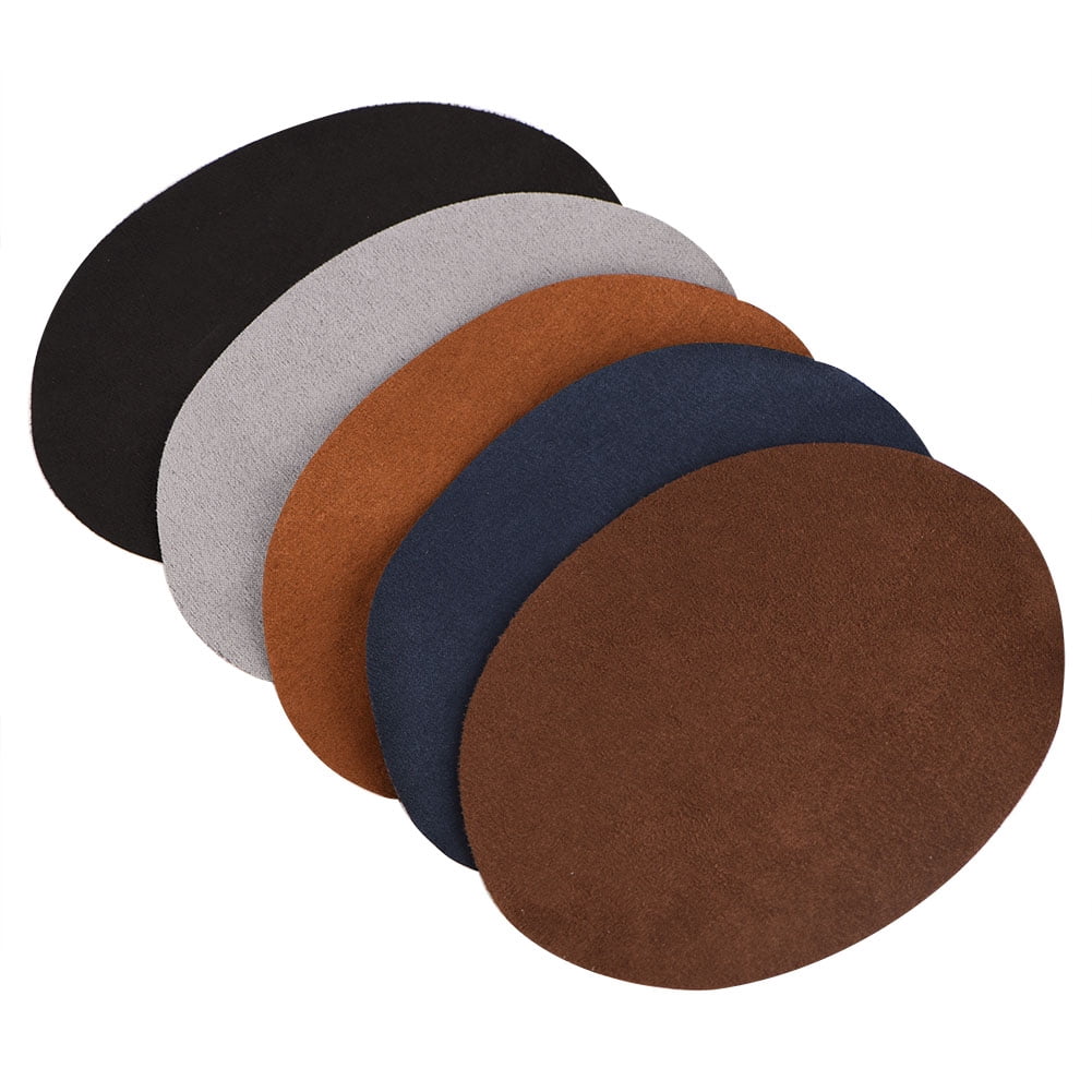 PU Leather Elbow & Knee Patches – Beige Oval Sew-On Patches For Clothing Repair & Decoration