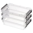 thumbnail image 1 of 1Pack Plastic Organizer Storage Box,Multi-Purpose Plastic File Box with Latching Lids, Containers for A4,6.29''x3.93'' Storage Case for Letter,Scrapbook,Document,Magazine,Art Supplies(Grey 16x10cm), 1 of 5