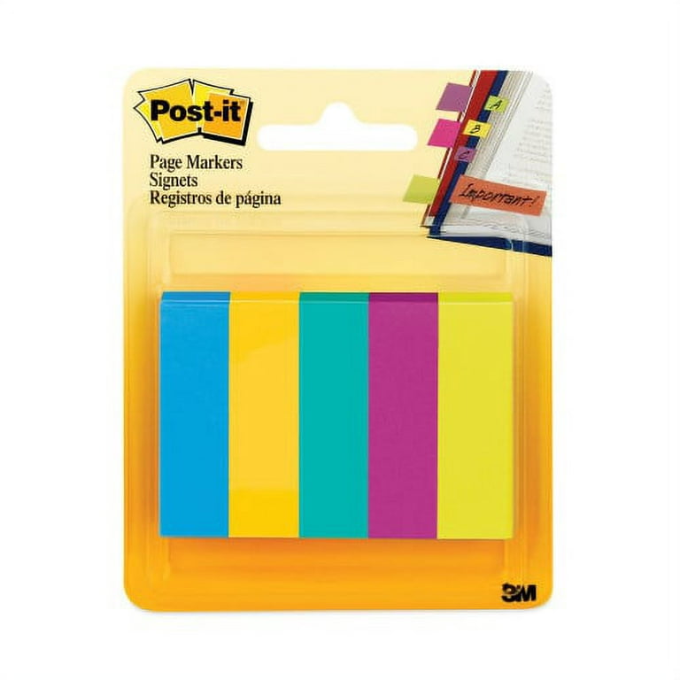Page Flag Markers, Assorted Colors,100 Flags/Pad, 5 Pads/Pack Page Flag Markers, Assorted Colors,100 Flags/Pad, 5 Pads/Pack