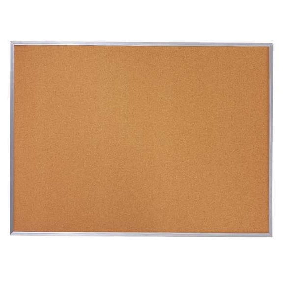 Mead Corkboard, Framed Bulletin Board, 2' x 1.5', Cork Board, Aluminum Frame (85360) , Brown