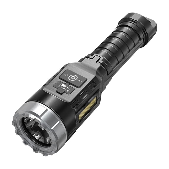 1Pack Rechargeable Flashlights High Lumens, 990000lm Super Bright Flashlight, 5Modes LED Flashlight Rechargeable, Adjustable Tactical Flashlights High Powered, Flash Lights for Emergency Camping Home