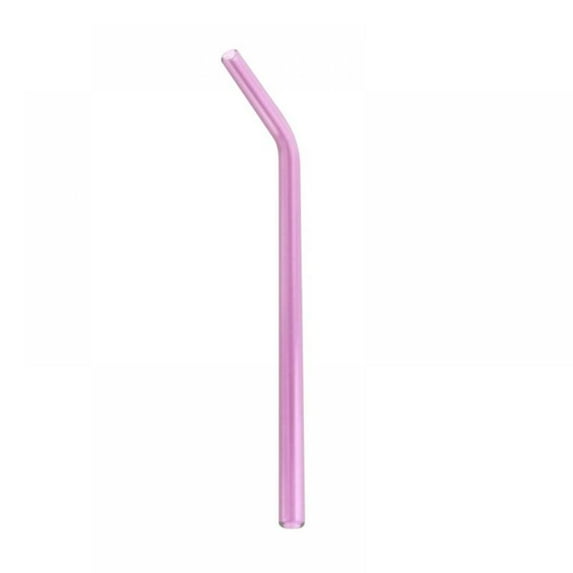 Zhongxinda 1Pc Glass Straw Drinking 180Mm*8Mm Reusable Elbow Straws Glass Eco Friendly Heat Resistant Glass Straws For Smoothies Cocktails