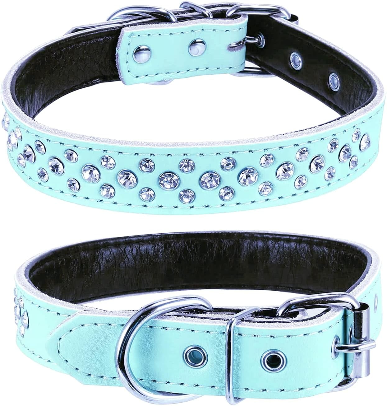 1Pack Rhinestone Dog Collar, Adjustable Cute Dazzling Sparkling Soft