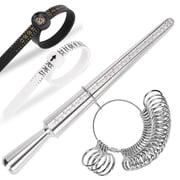 1Pack Ring Sizer Measuring Tool Kit Ring Sizing Kit with Ring Size 0-13 Metal Ring Mandrel Measurer Finger Size 1-17 Ring Sizers Stick for Men Women Ring Measurement