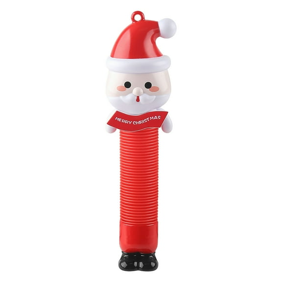 1Pack Santa Claus Suction Cup Pop Tubes Toys Sensory Toys for Kids Boys Girls Christmas Stocking Stuffers Gifts(Basic-B)
