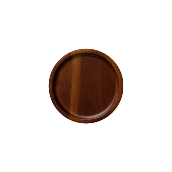 1Pack Small Solid Wood Serving Trays,Rustic Wooden Tray Decor,Acacia Wooden Server Platter,Round Charcuterie Boards for Home Room Coffee Cheese Appetizer ,Farmhouse Serving Decor(13x2cm)