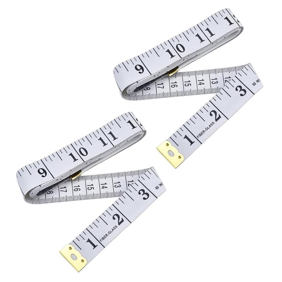 1Pack Soft Ruler 60-Inch Double Scales Measuring Tape White