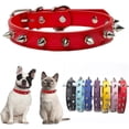 thumbnail image 1 of 1Pack Spiked Dog Collar for Small Dogs,Mushrooms Rivet Spike Cat Collar Female Girls Soft Pu Leather Studded Spiked Puppy Collars Adjustable for XS S M Pet Collars Male Boys Kitten, 1 of 6