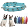 thumbnail image 1 of 1Pack Spiked Dog Collar for Small Dogs,Mushrooms Rivet Spike Cat Collar Female Girls Soft Pu Leather Studded Spiked Puppy Collars Adjustable for XS S M Pet Collars Male Boys Kitten, 1 of 6