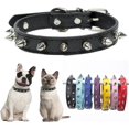 thumbnail image 1 of 1Pack Spiked Dog Collar for Small Dogs,Mushrooms Rivet Spike Cat Collar Female Girls Soft Pu Leather Studded Spiked Puppy Collars Adjustable for XS S M Pet Collars Male Boys Kitten, 1 of 6
