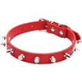 thumbnail image 1 of 1Pack Spiked Dog Collar for Small Dogs, Mushrooms Rivet Soft Pu Leather Spike Stud Studded Cat Collar Adjustable for Mini Tiny Breed Pet Teacup Puppy, 1 of 5