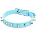 thumbnail image 1 of 1Pack Spiked Dog Collar for Small Dogs, Mushrooms Rivet Soft Pu Leather Spike Stud Studded Cat Collar Adjustable for Mini Tiny Breed Pet Teacup Puppy, 1 of 5