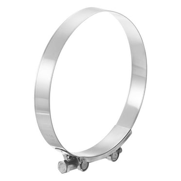 1Pack T-Bolt Hose Clamps, 175-187mm/6.89"-7.36" ID Range, Stainless Steel Radiator Hose Clamp Intake Clamp