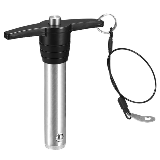 1Pack T Handle Locking Pins, PushButton Quick Release Pin with Lanyard