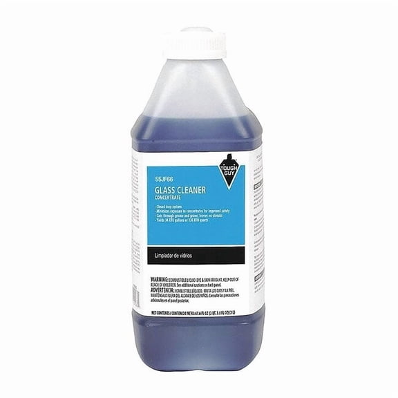 Liquid Glass Cleaner, 1.9L, Clear, Unscented, Bottle 55JF66