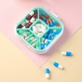 thumbnail image 1 of 1Pack Travel Pill Organizer - 5 Compartments Pill Case, Compact and Portable Pill Box, Perfect for On-The-Go Storage, Pill Holder for Purse Green, 1 of 6