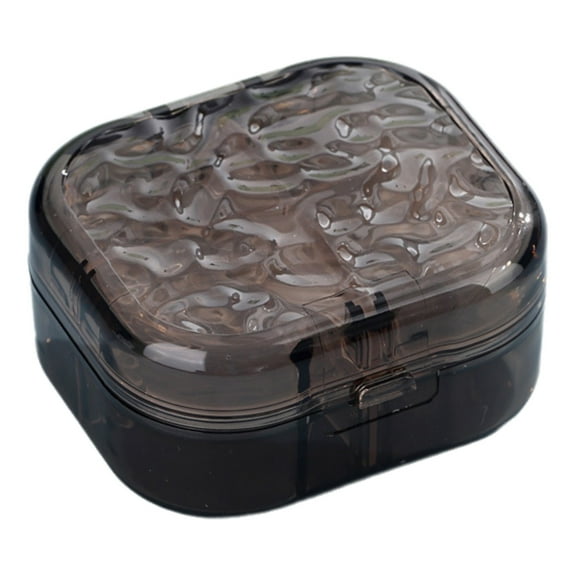 1Pack Travel Pill Organizer, 8 Compartments Portable Pill Case, Small Pill Box for Pocket Purse Portable Medicine Vitamin Container Black