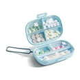 thumbnail image 1 of 1Pack Travel Pill Organizer, 8 Compartments Portable Pill Case, Small Pill Box for Pocket Purse Portable Medicine Vitamin Container Blue, 1 of 4
