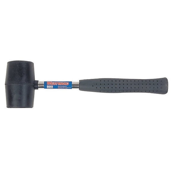 1Pack Westward 4YR61 Mallet, Rubber, 1 Lb, Steel/Rubber