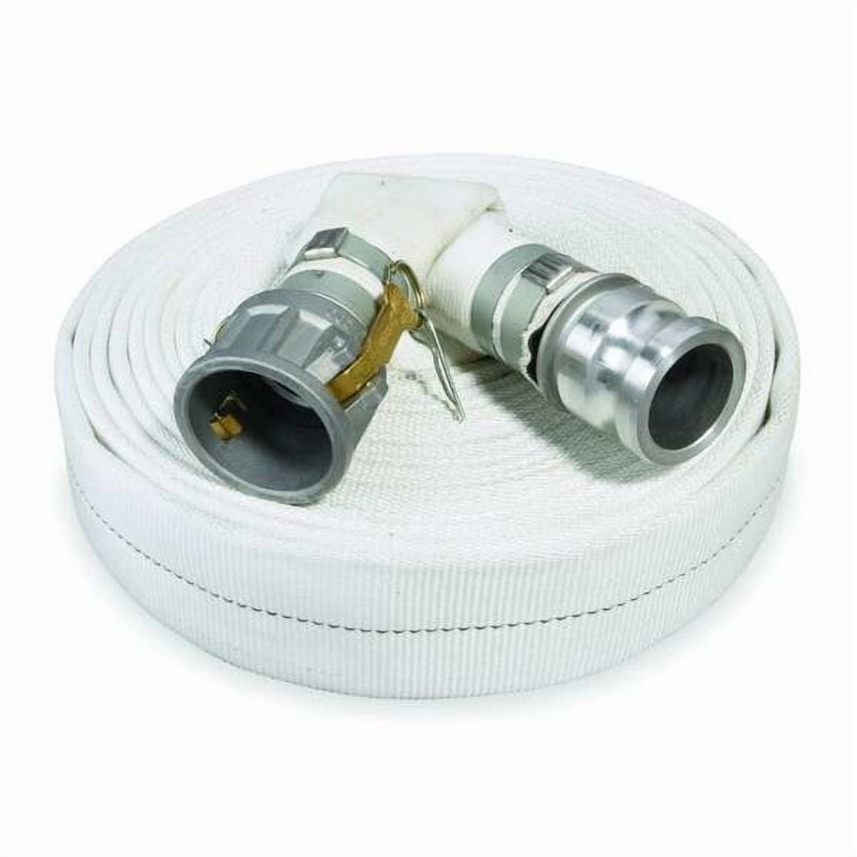 1-1/2" ID x 50 ft Rubber Water Discharge Hose 125 PSI WT 1ZMT8