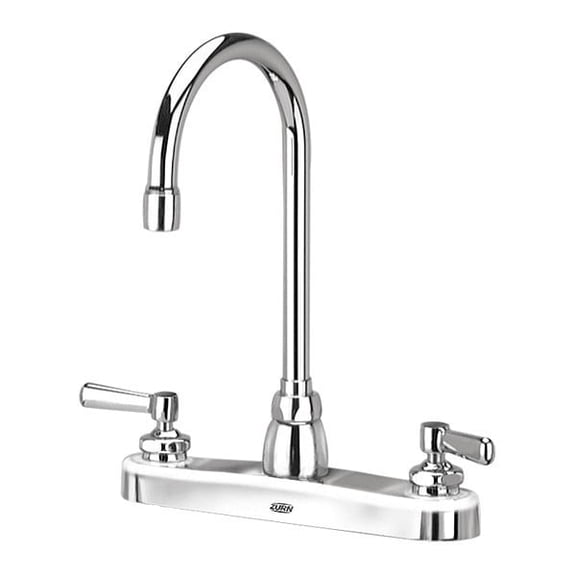 1Pack Zurn Z871B1-XL Manual, 8" Mount, Commercial 3 Hole Low Arc Kitchen Faucet