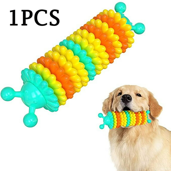 1Pcs Dog Toy Shaped Hard Rubber Chew Toy with Convex Design, Strong, Interactive, for Large Small Dogs, Cleans Teeth and Massages Gums