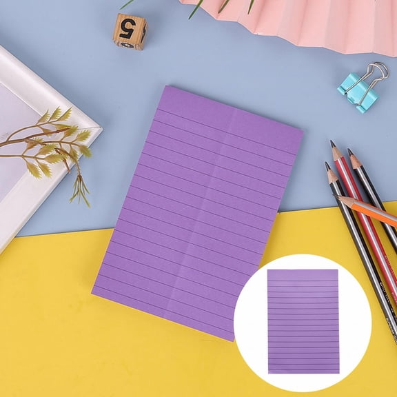 1Pad Lined Sticky Notes,Self Sticky Notes Pad,Bright Post Stickies Colorful Rectangular Sticky Notes for Office,Home,Meeting,4x6 inch Sticky Notes with Lines Stick Note Pads 8 Bright Multi Colors