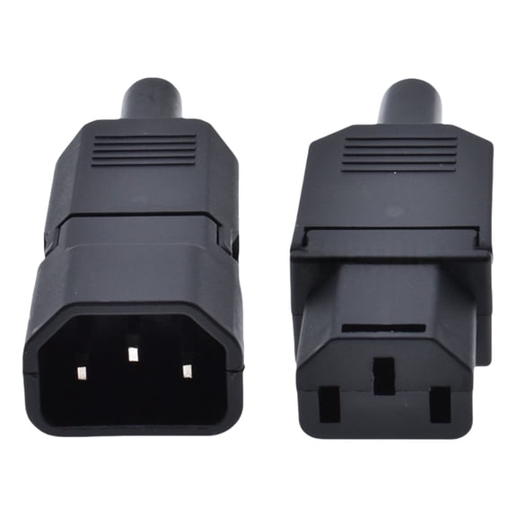 1Pair 10A 250V IEC320 C13 Female Power Adapters With Quick Connectings 3Pin Terminals And Groundeds