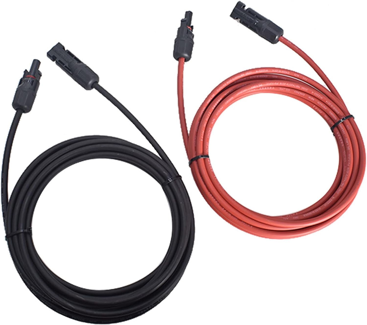 1Pair 12AWG Solar Panel Extension Cable 10Ft Red and Black Cable Wire Connector