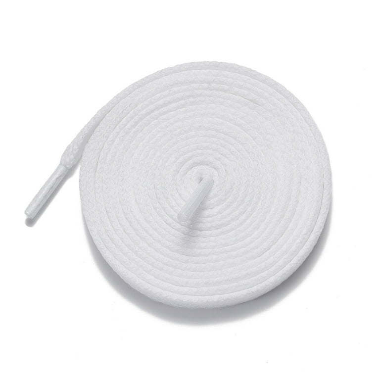 Flat Laces 72 Inch White Shoelaces FeetPeople Long Flat Shoe Laces