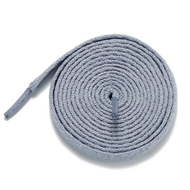 1Pair 24 27 36 45 63 72 Inch Flat Shoelaces Replacement for Sneakers Gray Blue