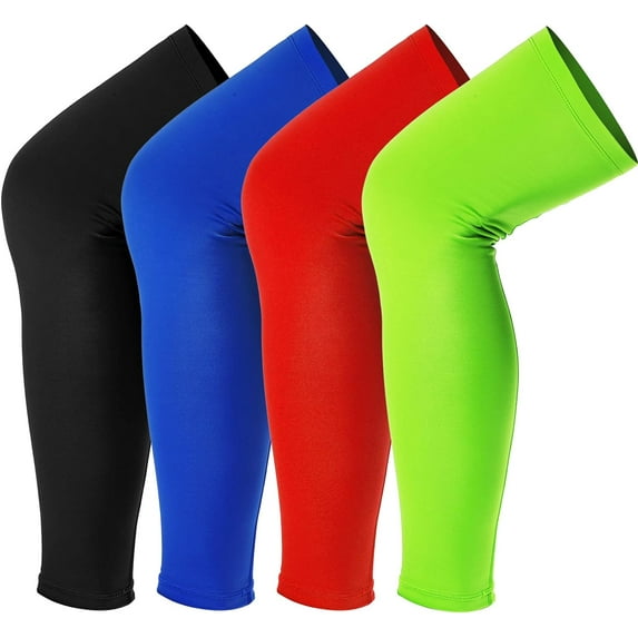 1Pair/2Pairs/3Pairs Leg Sleeves Compression Long Knee Sleeve UV Protect for Men Women Sport Basketball Football, XXL