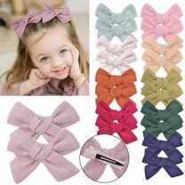 1Pair 3" Baby Girl Hair Clips, Hair Bows for Girls Toddler Babies Kids Baby, Alligator Clip Hair Accessories
