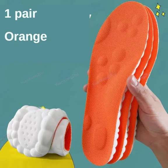 1Pair 4D Soft Shoes Insoles for Feet Plantar Fasciitis Insole Arch Support Orthopedic Inserts Sports Shoe Pads